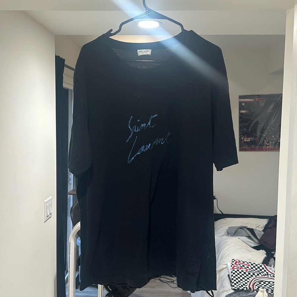 Saint Laurent Black with blue lettering ◡̈